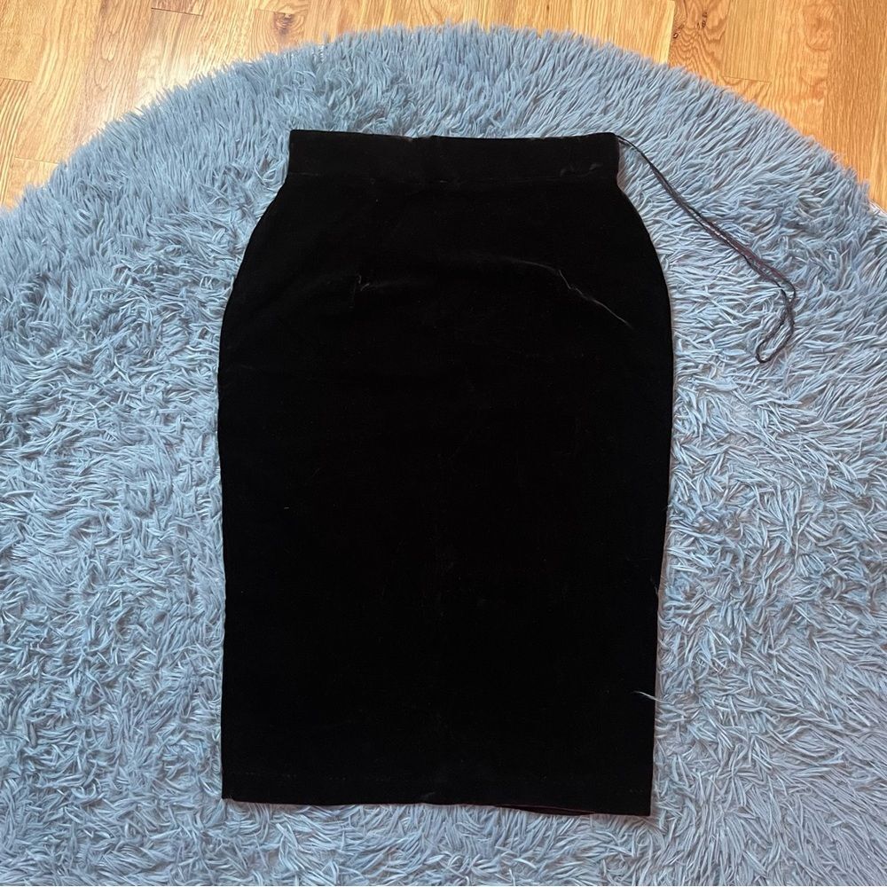 Vintage Karen Okada for David Howard Tulip Velvet Skirt Size S